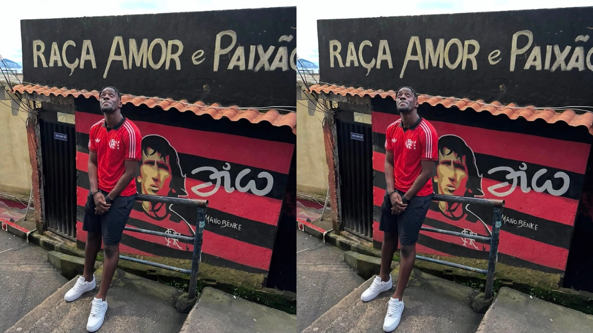 Zagueiro francês do Chelsea veste camisa do Flamengo no Rio
