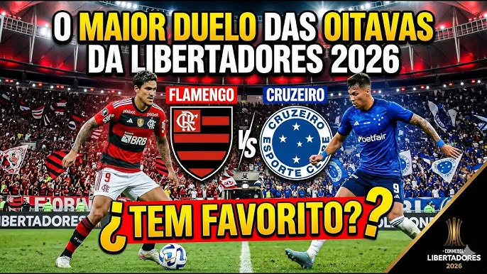 Flamengo enfrenta Cruzeiro nas oitavas da Libertadores