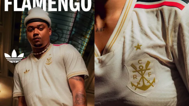 Rapper usa terceiro uniforme do Flamengo antes do lançamento oficial